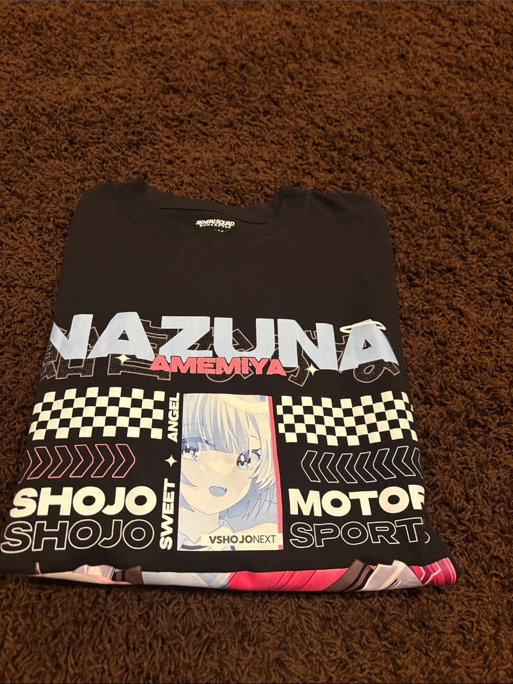 Nazuna Amemiya Black Graphic Anime Tee